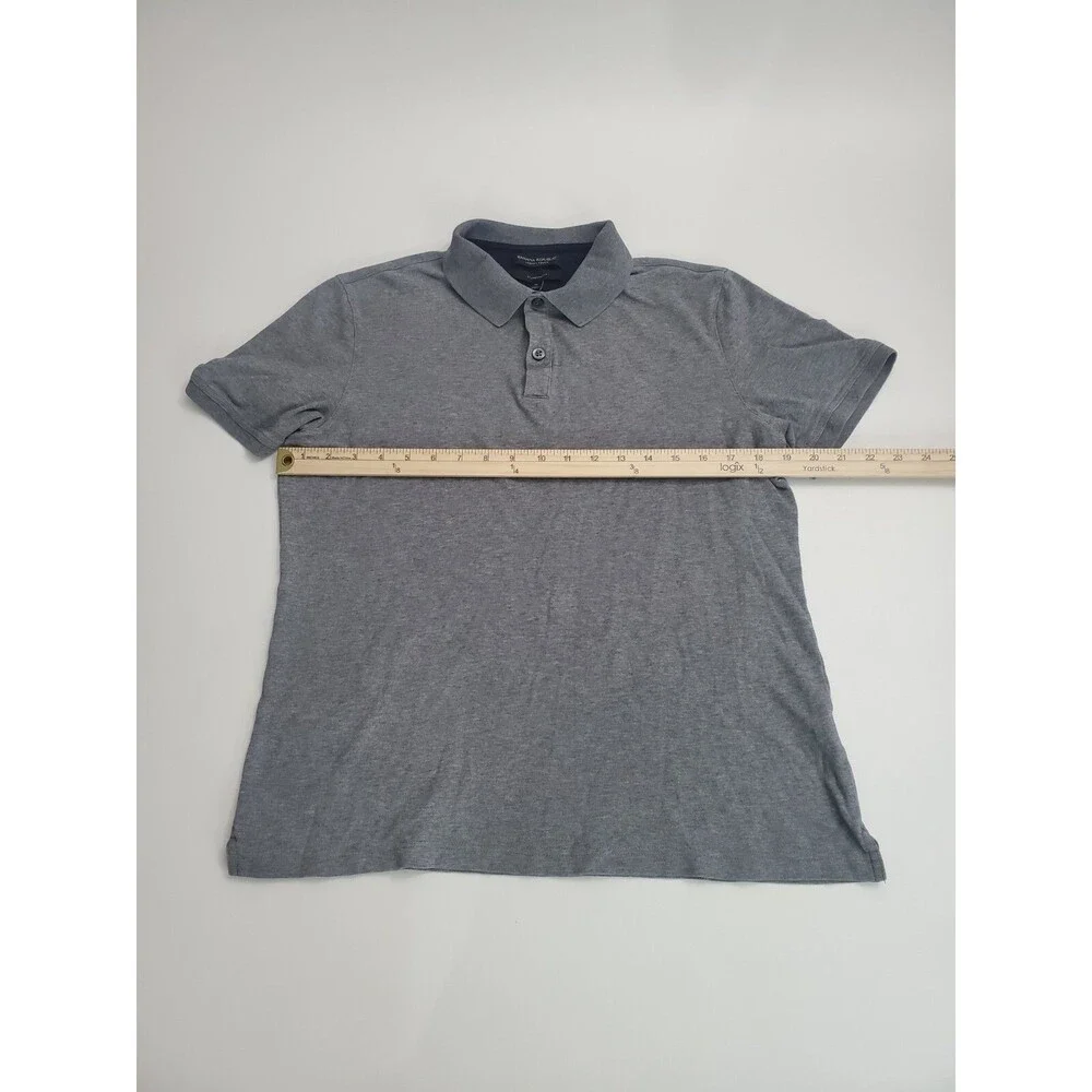 Banana Republic Men's‎ Short Sleeve Luxury Fit Casual Polo Shirt, Gray, Medium